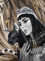 Bogini Bastet - obraz na płótnie 80x100 cm - obrazek 2