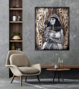 Bogini Bastet - obraz na płótnie 80x100 cm - obrazek 5
