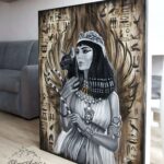 Bogini Bastet - obraz na płótnie 80x100 cm