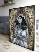 Bogini Bastet - obraz na płótnie 80x100 cm