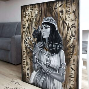 Bogini Bastet - obraz na płótnie 80x100 cm
